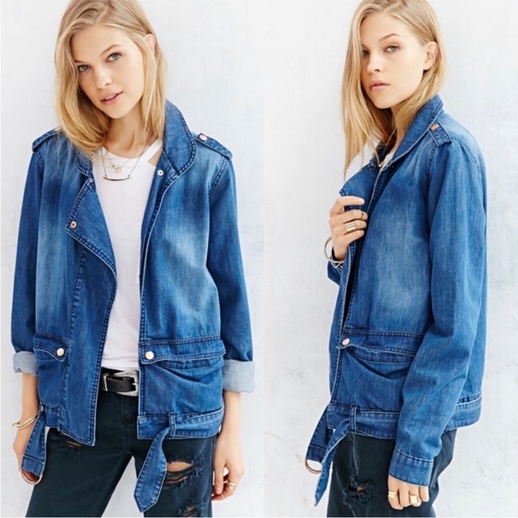 one teaspoon Women's jean moto jacket for urban outfitters xs - Picture 2 of 7